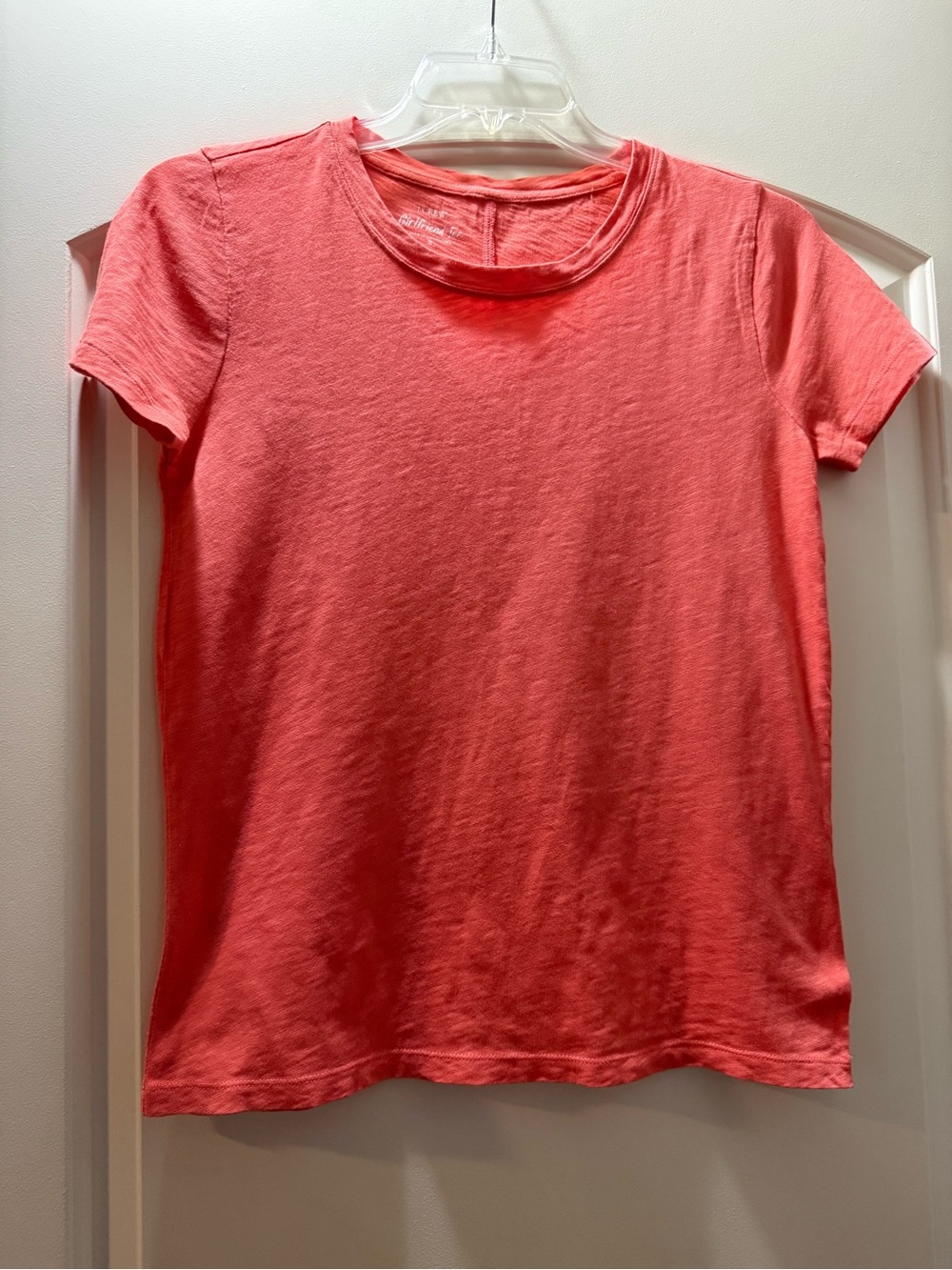 J. Crew Coral  girlfriend Crewneck Short Sleeve Tee